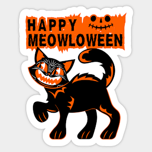 Happy Meowloween Halloween Sticker